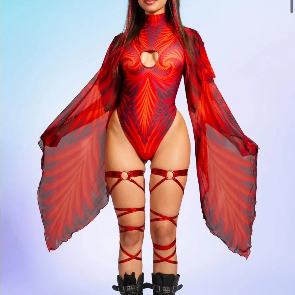 Psyverse Red Angel Bodysuit - Candy Catz